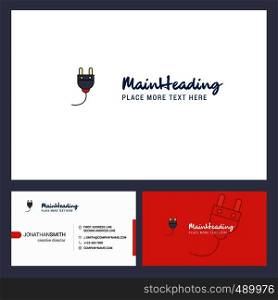 Plough Logo design with Tagline & Front and Back Busienss Card Template. Vector Creative Design