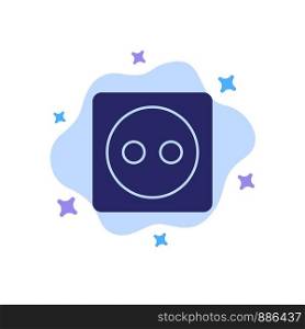 Plug Board, Eco, Energy, Power Blue Icon on Abstract Cloud Background