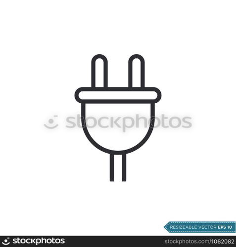 Plug Cable Icon Vector Template