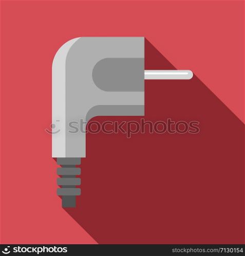 Plug connector icon. Flat illustration of plug connector vector icon for web design. Plug connector icon, flat style