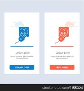 Plug, Electric, Electric, Cord, Charge Blue and Red Download and Buy Now web Widget Card Template