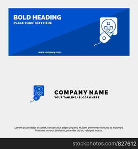 Plug, Electric, Electric, Cord, Charge SOlid Icon Website Banner and Business Logo Template