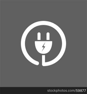 Plug icon on a dark background