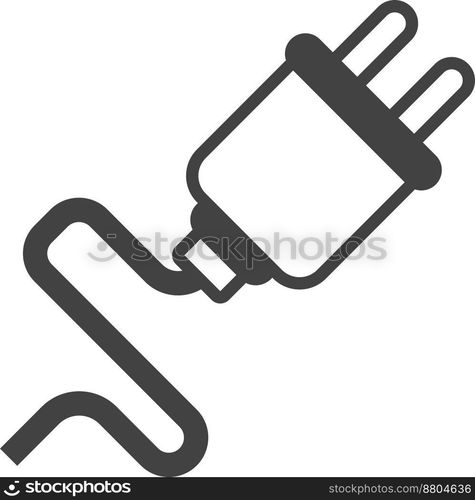 plug illustration in minimal style isolated on background