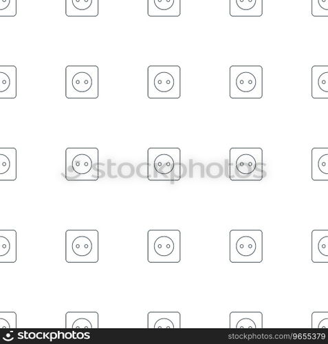 Plug socket icon pattern seamless white background