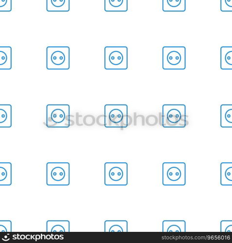 Plug socket icon pattern seamless white background
