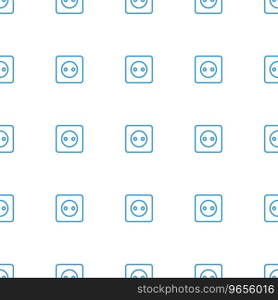 Plug socket icon pattern seamless white background