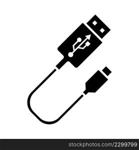 Plug USB cable icon vector sign and symbols.
