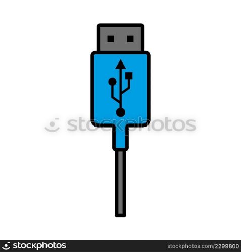 Plug USB cable icon vector sign and symbols.