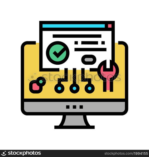 plugin program color icon vector. plugin program sign. isolated symbol illustration. plugin program color icon vector illustration