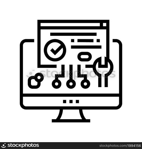 plugin program line icon vector. plugin program sign. isolated contour symbol black illustration. plugin program line icon vector illustration