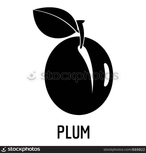 Plum icon. Simple illustration of plum vector icon for web. Plum icon, simple style.