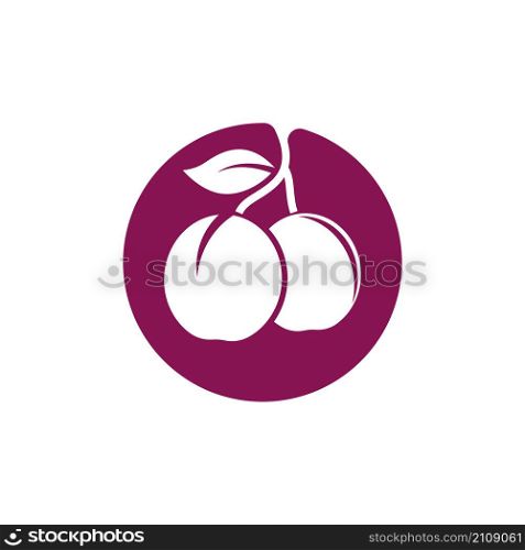 Plum logo vector icon design template