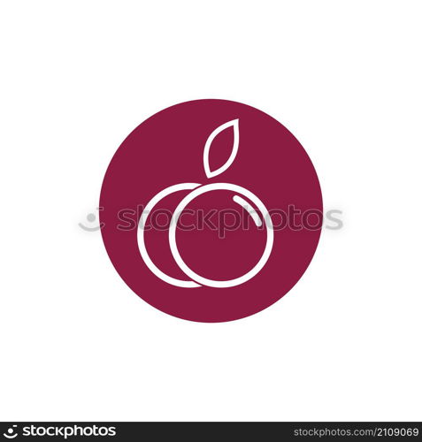 Plum logo vector icon design template