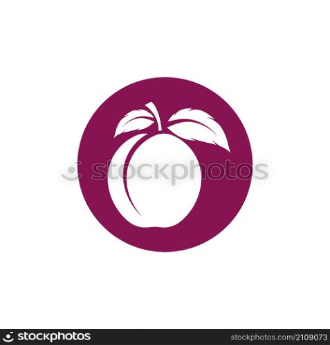 Plum logo vector icon design template