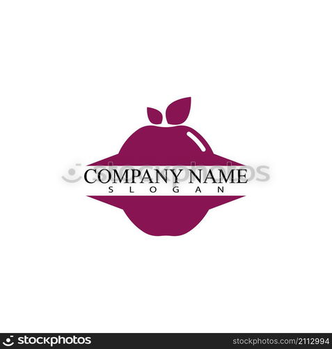 Plum logo vector icon design template