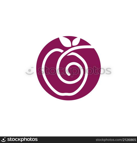 Plum logo vector icon design template