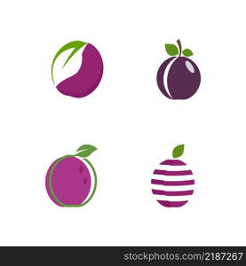 Plum logo vector icon design template