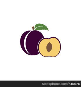 Plum logo vector icon design template