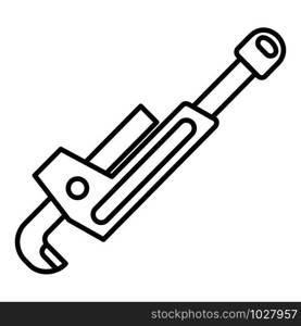 Plumber key icon. Outline plumber key vector icon for web design isolated on white background. Plumber key icon, outline style