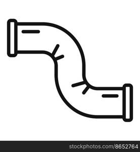 Plumber pipe icon outline vector. Water service. Tube sewage. Plumber pipe icon outline vector. Water service