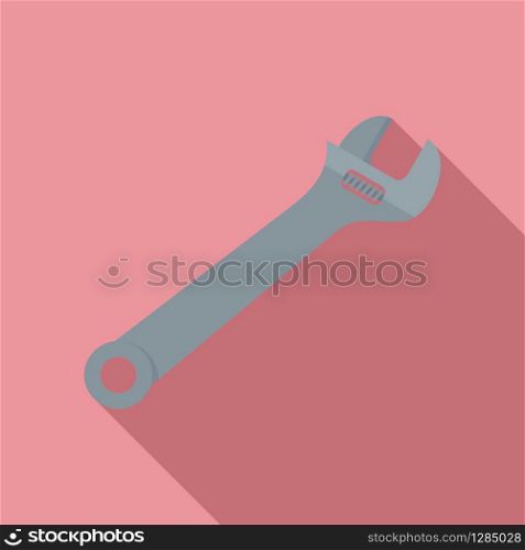 Plumber wrench icon. Flat illustration of plumber wrench vector icon for web design. Plumber wrench icon, flat style