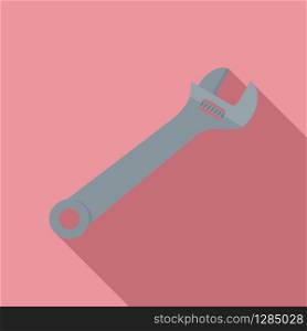 Plumber wrench icon. Flat illustration of plumber wrench vector icon for web design. Plumber wrench icon, flat style