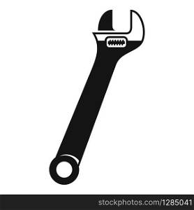 Plumber wrench icon. Simple illustration of plumber wrench vector icon for web design isolated on white background. Plumber wrench icon, simple style