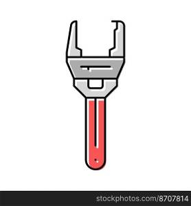 plumbers wrench tool color icon vector. plumbers wrench tool sign. isolated symbol illustration. plumbers wrench tool color icon vector illustration
