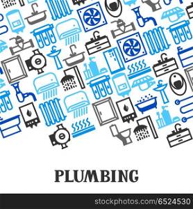 Plumbing background design.. Plumbing background design. Illustration for sanitary engineering shop. Sale, service and installation.