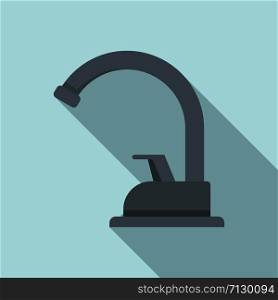 Plumbing faucet icon. Flat illustration of plumbing faucet vector icon for web design. Plumbing faucet icon, flat style