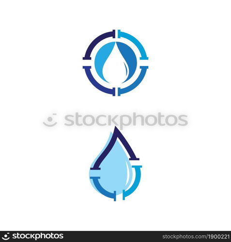 plumbing logo Vector icon design illustration Template