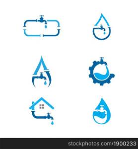 plumbing logo Vector icon design illustration Template