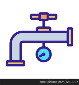 Plumbing pipe icon vector. Thin line sign. Isolated contour symbol illustration. Plumbing pipe icon vector. Isolated contour symbol illustration