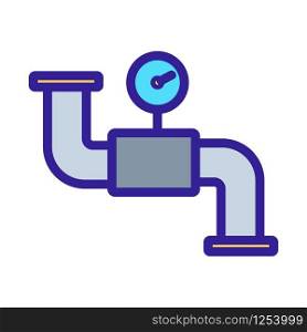 Plumbing pipe icon vector. Thin line sign. Isolated contour symbol illustration. Plumbing pipe icon vector. Isolated contour symbol illustration