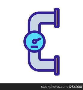 Plumbing pipe icon vector. Thin line sign. Isolated contour symbol illustration. Plumbing pipe icon vector. Isolated contour symbol illustration