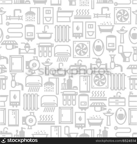 Plumbing seamless pattern.. Plumbing seamless pattern. Background for sanitary engineering shop. Sale, service and installation.