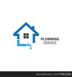 Plumbing service logo images illustration design