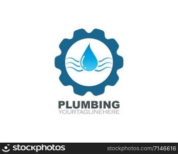plumbing vector illustration logo icon design