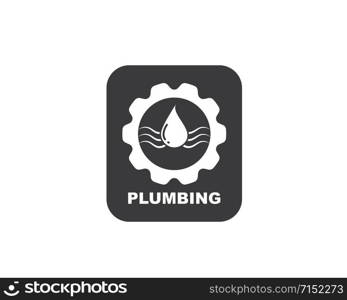 plumbing vector illustration logo icon design