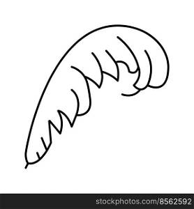 plume feather soft fluffy line icon vector. plume feather soft fluffy sign. isolated contour symbol black illustration. plume feather soft fluffy line icon vector illustration