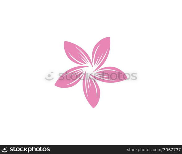 Plumeria flower beauty logo vector illustration