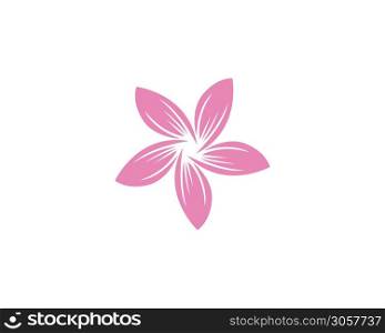 Plumeria flower beauty logo vector illustration