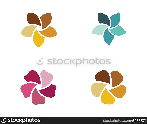Plumeria flower icon vector illustration. Plumeria flower icon vector illustration design logo template