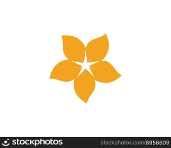 Plumeria flower icon vector illustration. Plumeria flower icon vector illustration design logo template