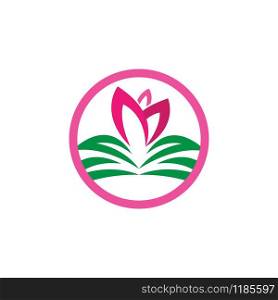 Plumeria flower logo template vector