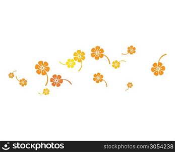 Plumeria flower template vector