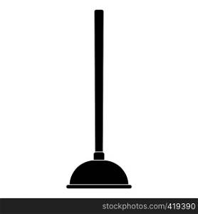 Plunger black simple icon on a white background. Plunger black simple icon