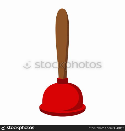 Plunger cartoon icon isolated on a white background. Plunger cartoon icon