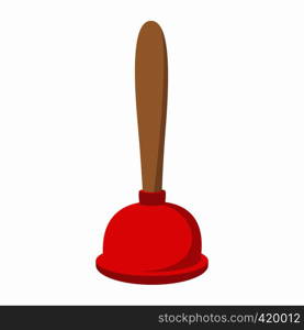 Plunger cartoon icon isolated on a white background. Plunger cartoon icon